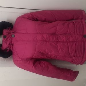 BARBIE Pink Waterproof Jacket FIVE Fifty FIVE Down Puffer Snow & Ski  Hood 14 M